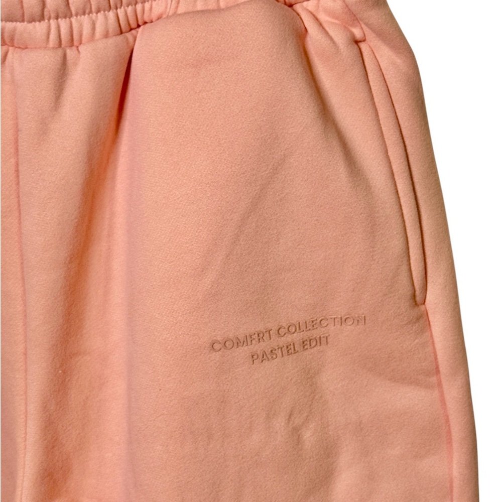 Comfrt Pastel Edit Sweatpants Peach Joggers Medium Cozy Viral TikTok - Picture 4 of 8